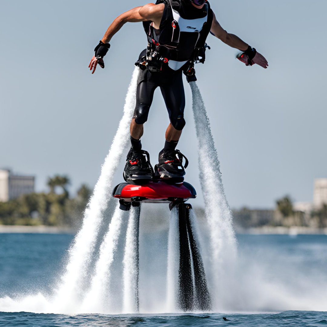 una persona practicando flyboard